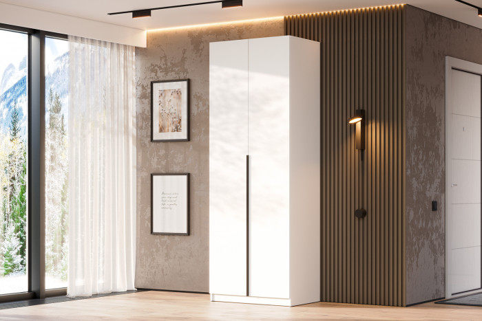 Шкаф распашной с наполнением (5 полок) ШК 5 (800), Белый