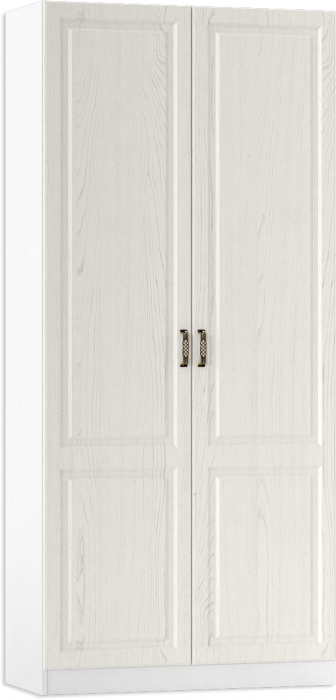 Ливерпуль Шкаф для одежды, цвет ясень ваниль/белый, ШхГхВ 100х41,4х220,3 см., подходит карниз 1000 #1650021