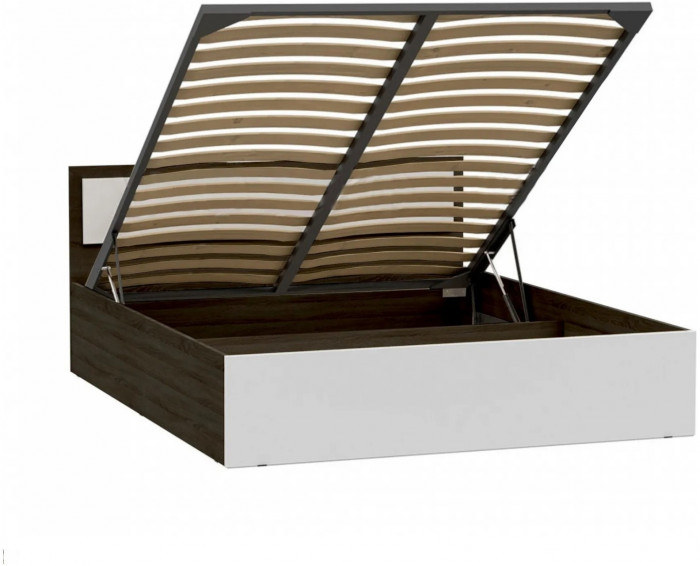 Мартина Кровать с подъемным механизмом 160, Венге / Белый