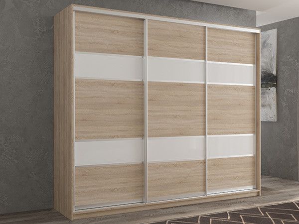 Шкаф-купе Кааппи 8 Сонома Светлый 240х60х230 см