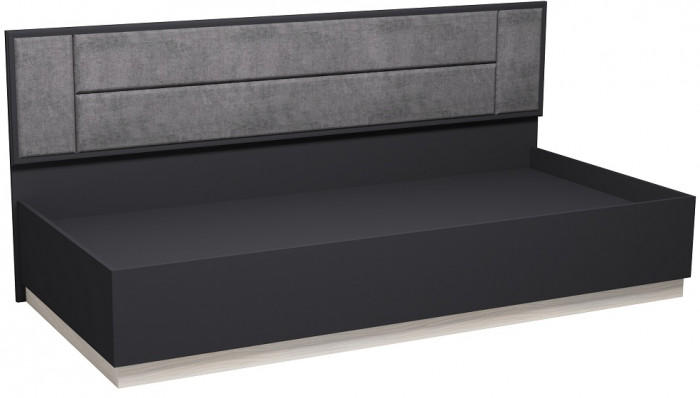 Кровать Аурелио 80, Антрацит-Блеквуд Сатиновый