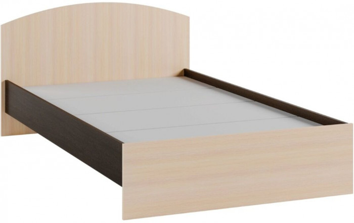 Ненси-1 кровать венге/дуб молочный с основанием ДСП 2С 1200