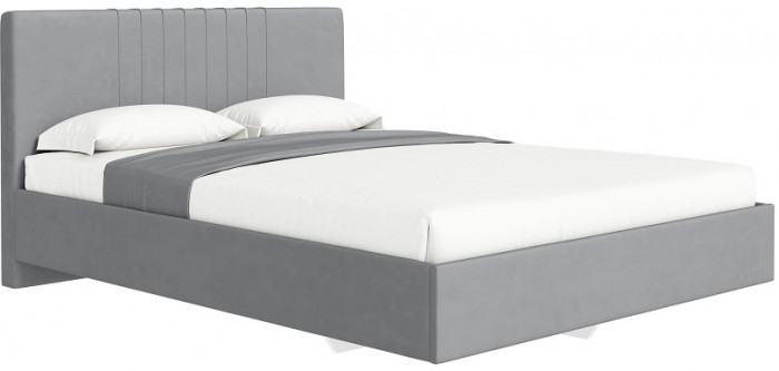 Кровать с латами Соло 160*200, Светло-серый
