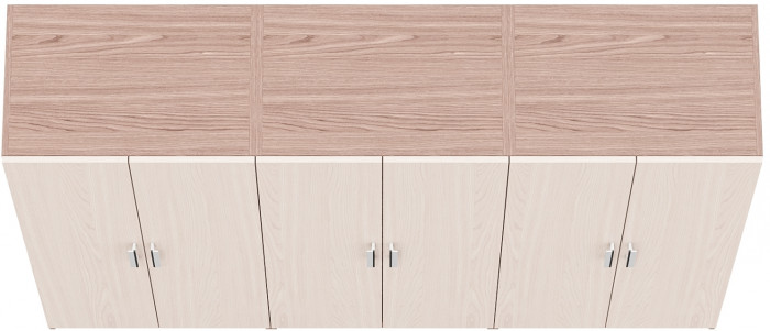 Три Шкафа С-МД-СК9Ш к компьютерному столу С-МД-СК9, ясень шимо светлый/ясень шимо тёмный