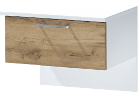 Тумба приставная "Иннэс-7", Белый/Крафт золотой