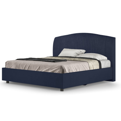 Кровать-12М с подъемным основанием 1400 темно-синяя