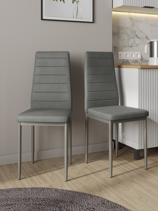 Два стула Мебель--24 A-117, светло-серый