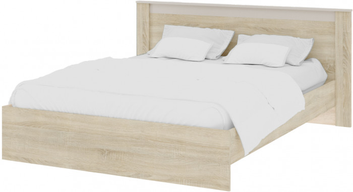 Кровать 160х200 "Адель" с настилом ДСП - Дуб сонома/Кашемир