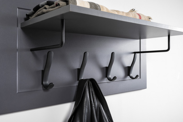 Остин Прихожая 23, цвет серый графит/дуб крафт золотой, ШхГхВ 120х54,3х229,6 см., универсальная сборка