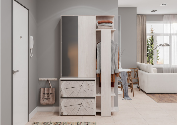 Прихожая Россо ПР-05, Ясень белый