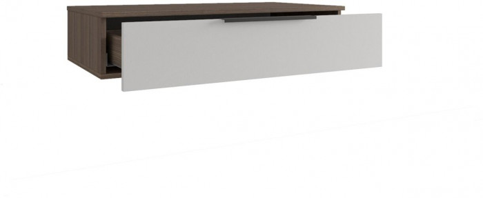 МС Роза Тумба подвесная 900.2, Ройс+ ручка скоба, Орех Франклин карамель/бежевыйскин