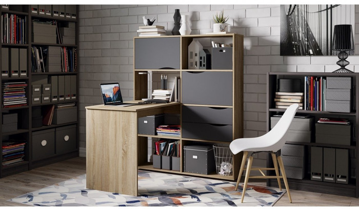 Стол письменный тип 7 (Дуб Сонома/Графит Серый)