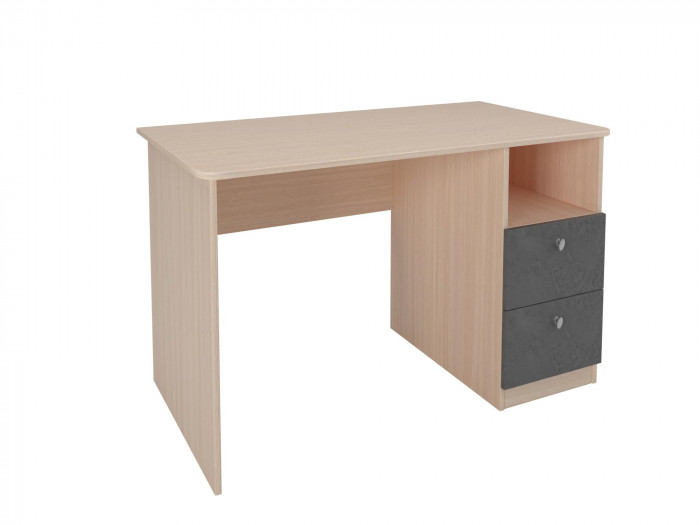 Стол письменный Дуб молочный/Железный Камень