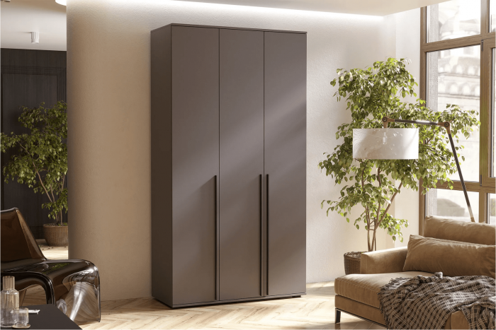 Норд Шкаф трехстворчатый 1200 + Норд Антресоль к шкафу 1200 графит