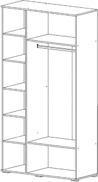 Норд Шкаф трехстворчатый 1200 + Норд Антресоль к шкафу 1200 графит