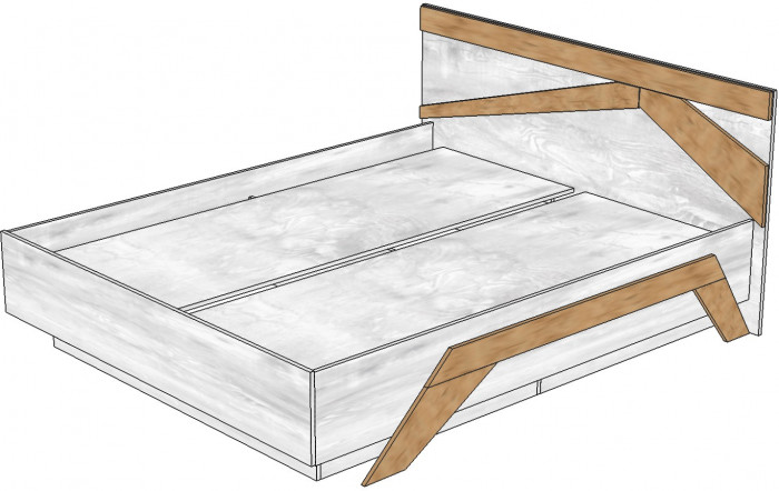 Кровать двуспальная 160х200 