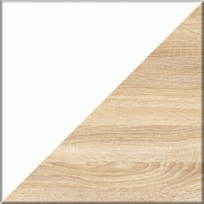 Мори Стол компьютерный МС-1 правый + Комод МК1200.3 + Полка 900, цвет дуб сонома/белый, ШхГхВ 210,4х50х209,6 см., НЕ универсальная сборка