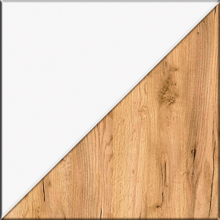 Октава 13.228 Шкаф-пенал, цвет белый шагрень/дуб крафт золотой/фасады МДФ белый шагрень, ШхГхВ 32,2х35,3х197,6 см., универсальная сборка