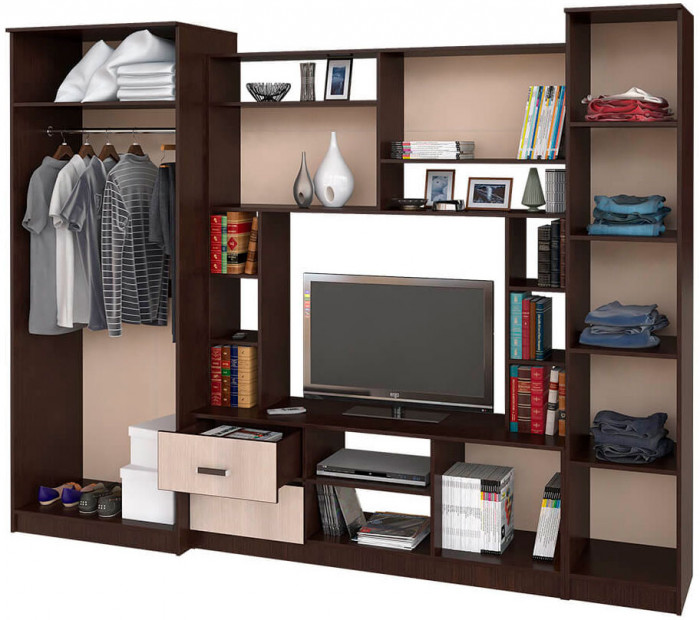 Гостиная "Флора" (2700х2100х540) венге/лоредо