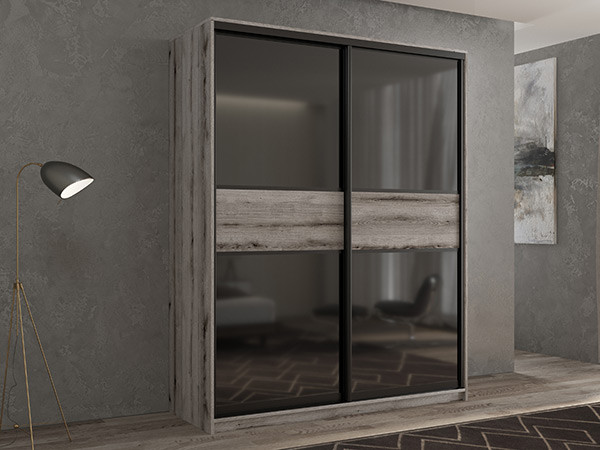 Шкаф-купе Кааппи 12 Эвок Окаменелый 160х45х230 см