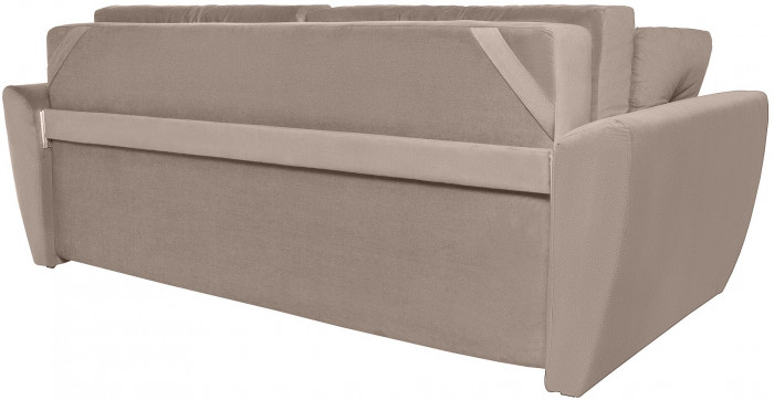 Диван-еврокнижка Амстердам Люкс, 150х195, пружинный блок, велюр бежевый