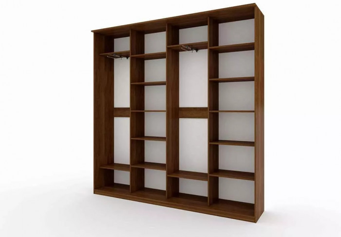 Шкаф купе Модерн 2362х450 4-х дверный 4-х секционный зеркальный венге