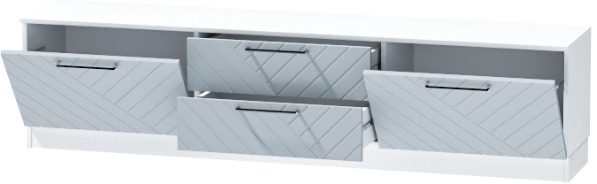 Тумба-4 под ТВ напольная "Иннэс-7", Белый/Монблан Р-846