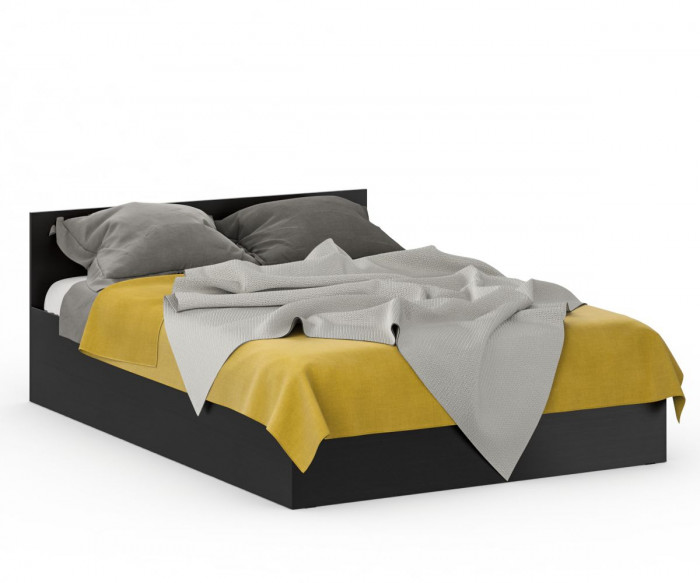 Кровать 1400 + Шкаф угловой Стандарт, цвет венге, ШхГхВ 143,5х203,5х70 + 81,2х81,2х200см., сп.м. 1400х2000 мм., без матраса, основание есть