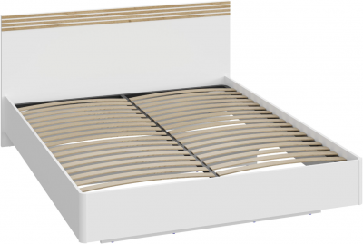 Кровать парящая 180 КР-410-16-18 с ортопед основанием, Белый/Профиль МДФ Дуб вотан