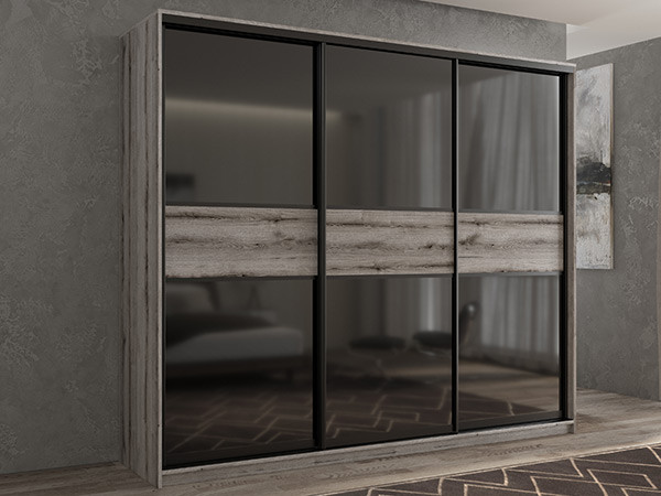 Шкаф-купе Кааппи 12 Эвок Окаменелый 180х45х230 см