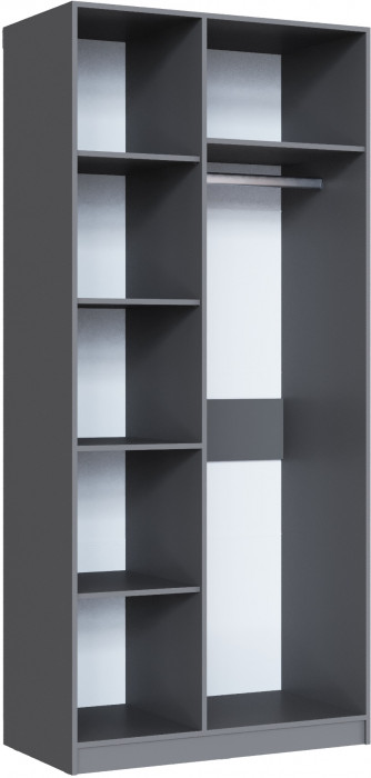 Шкаф 2-х створчатый Апполия, Графит серый/Лунный кратер