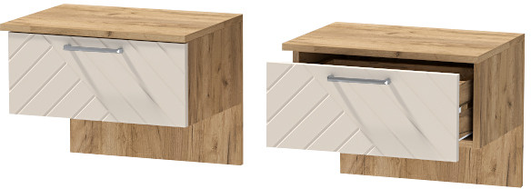 Тумба приставная "Иннэс-7", Крафт золотой/Тирамису матовый