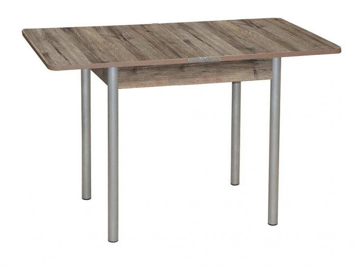 Эко 80х60 стол обеденный раскладной / велингтон/металлик