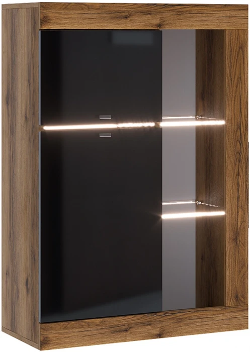 Прага Модульная Гостиная, вариант №3, делано/Черный глянец