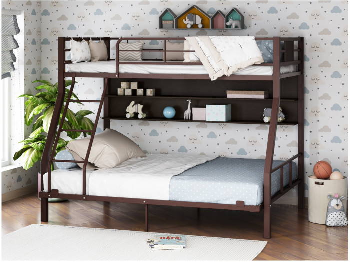 Двухъярусная кровать Гранада-1П 140 (Серый)