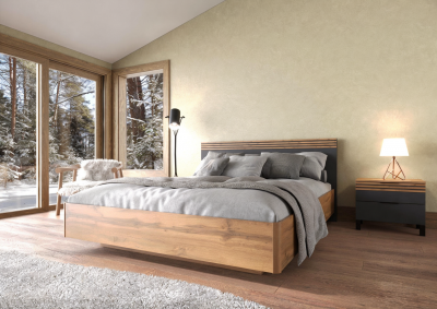 Модульная спальня Нао, набор №6, Дуб вотан/Графит (Профиль МДФ Дуб вотан)