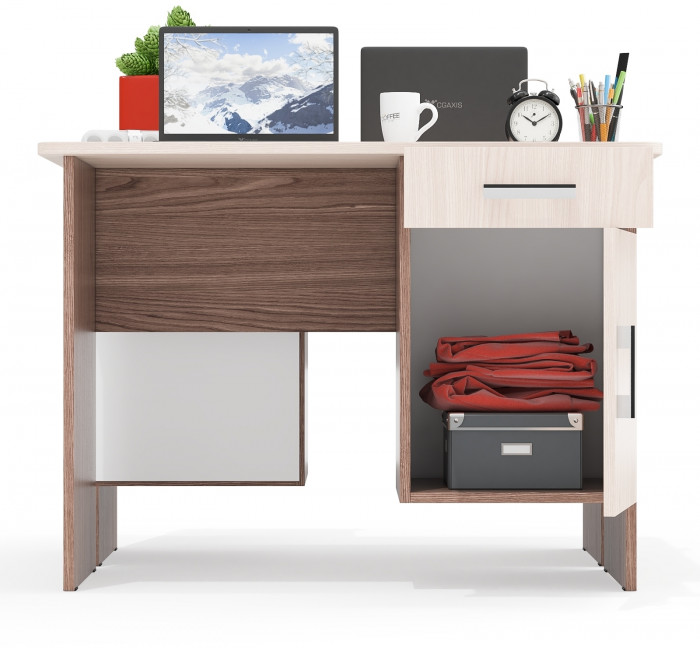 Два стола письменных С-МД-1-09, ясень шимо светлый/ясень шимо тёмный