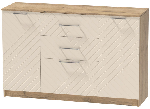 Комод №3 "Иннэс-7", Крафт золотой/Тирамису матовый