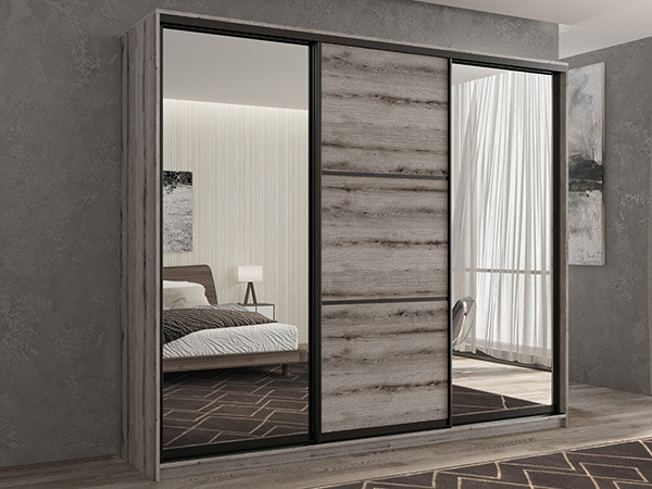 Шкаф-купе Кааппи 3 Эвок Окаменелый 180х45х230 см