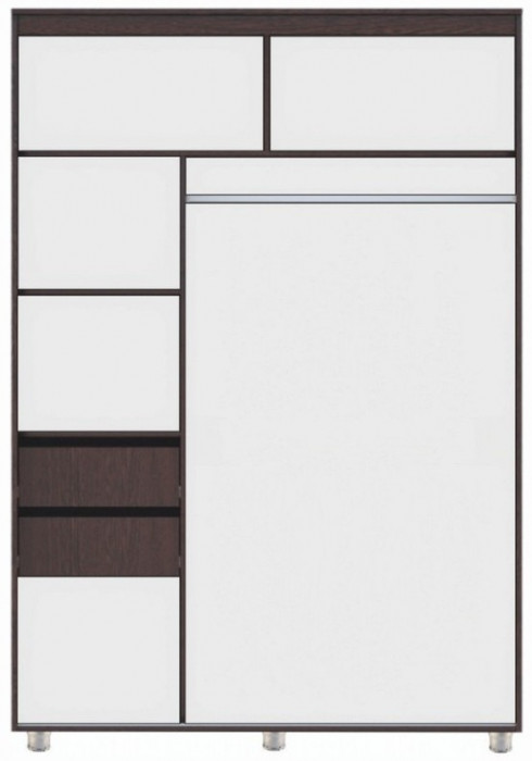 Шкаф-купе Комфорт 12 Прайм EDITION 1,5 м (Камень угольный / Черное стекло)