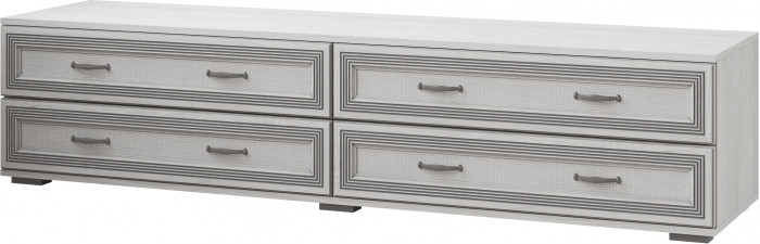 Модульная гостиная Ливорно, набор 1, Ясень анкор светлый/Патина серебро