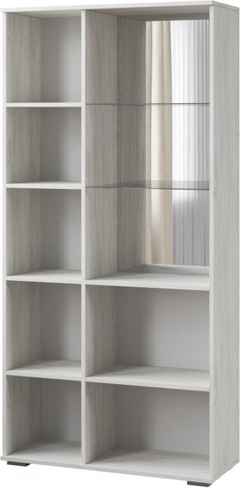 Модульная гостиная Ливорно, набор 1, Ясень анкор светлый/Патина серебро