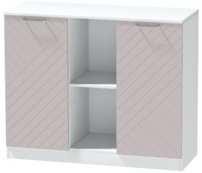 Комод №4 "Иннэс-7", Белый/Грэй софт