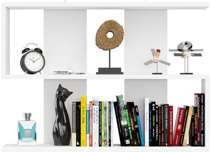 Мори Полка 900, цвет белый, ШхГхВ 90х21х64,8 см., универсальная сборка