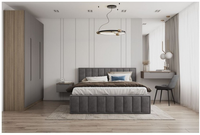 Кровать Лана 160, Графит софт