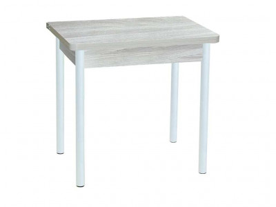 Эко 80х60 стол обеденный раскладной / Ясень светлый/белый