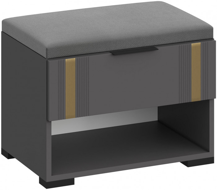 Модульная Прихожая Эмэ, набор №9, Графит/Графит золото, Simple 27