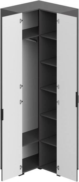 Модульная Прихожая Эмэ, набор №9, Графит/Графит золото, Simple 27