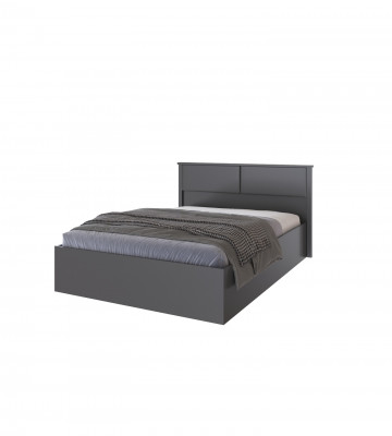 Толедо Кровать 160 графит серый, ортопед