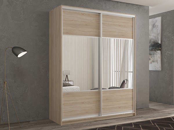 Шкаф-купе Кааппи 6 Сонома Светлый 140х45х230 см